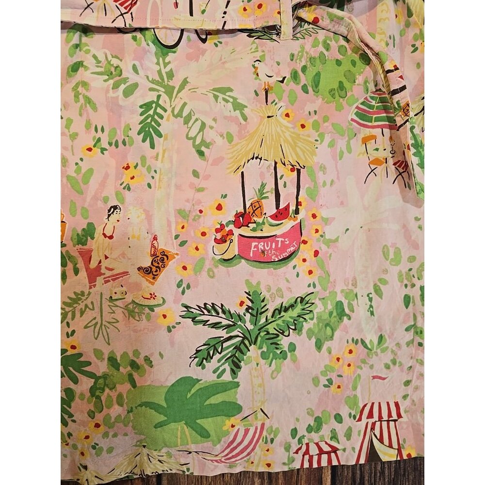 Larry Levine Stretch Skort Skirt Shorts All Over Print Pink Belt Summer Women 10 - Picture 4 of 10